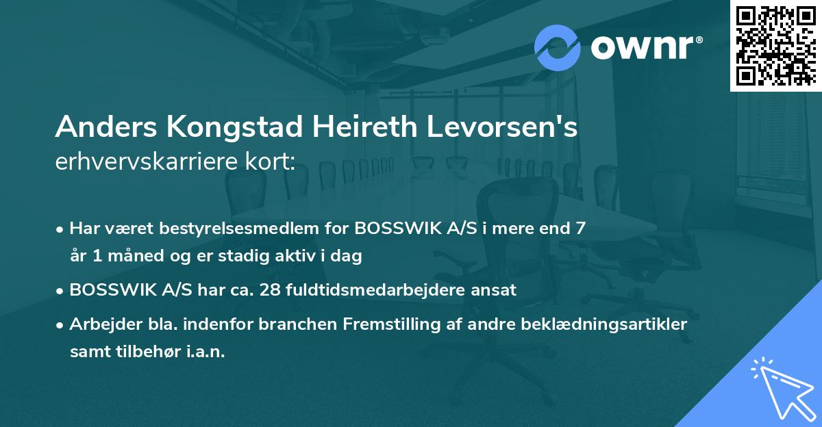 Anders Kongstad Heireth Levorsen's erhvervskarriere kort