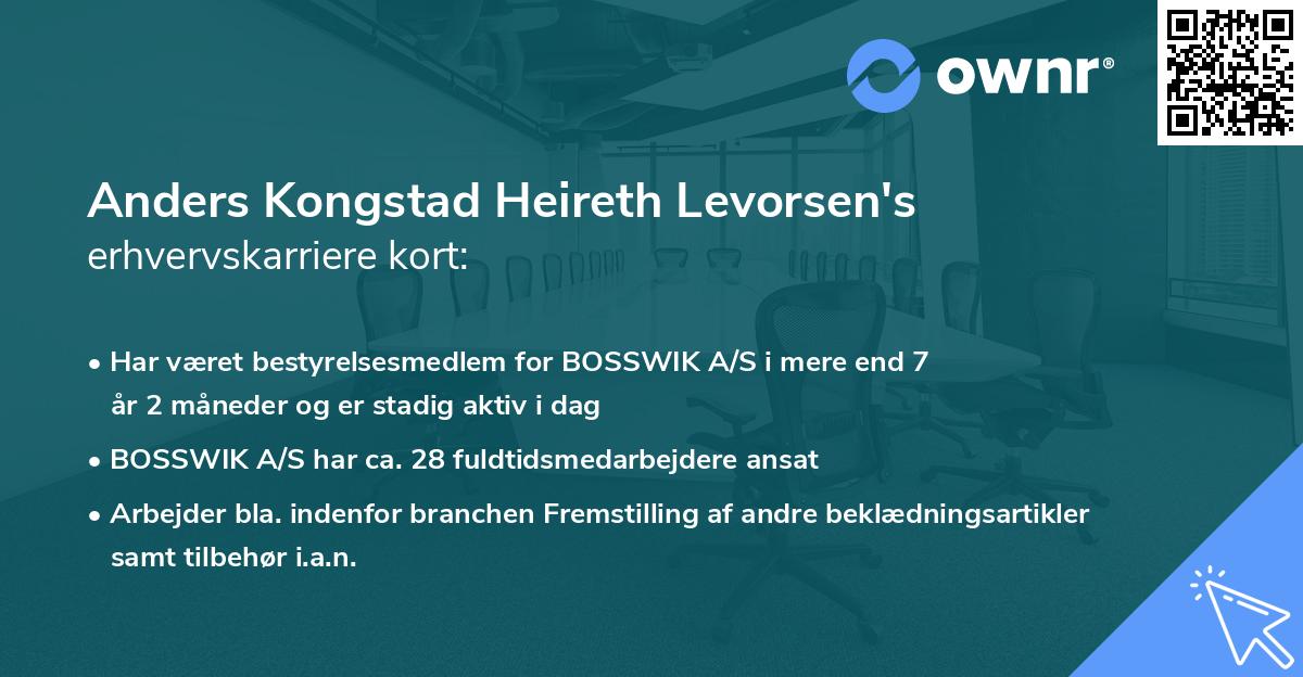 Anders Kongstad Heireth Levorsen's erhvervskarriere kort