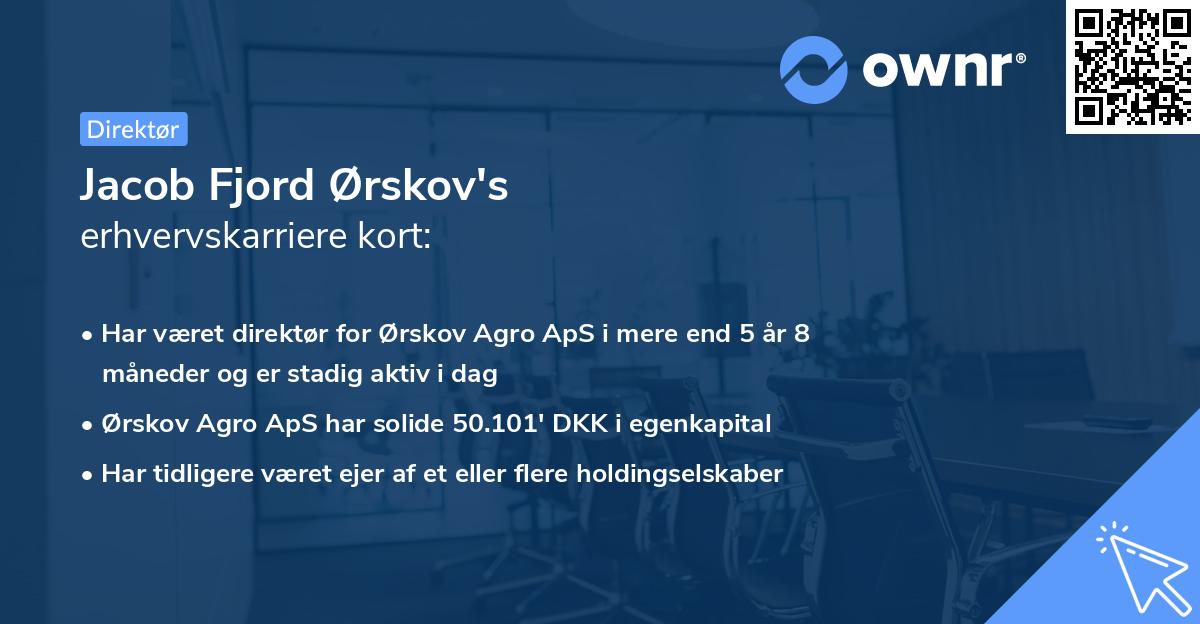Jacob Fjord Ørskov's erhvervskarriere kort
