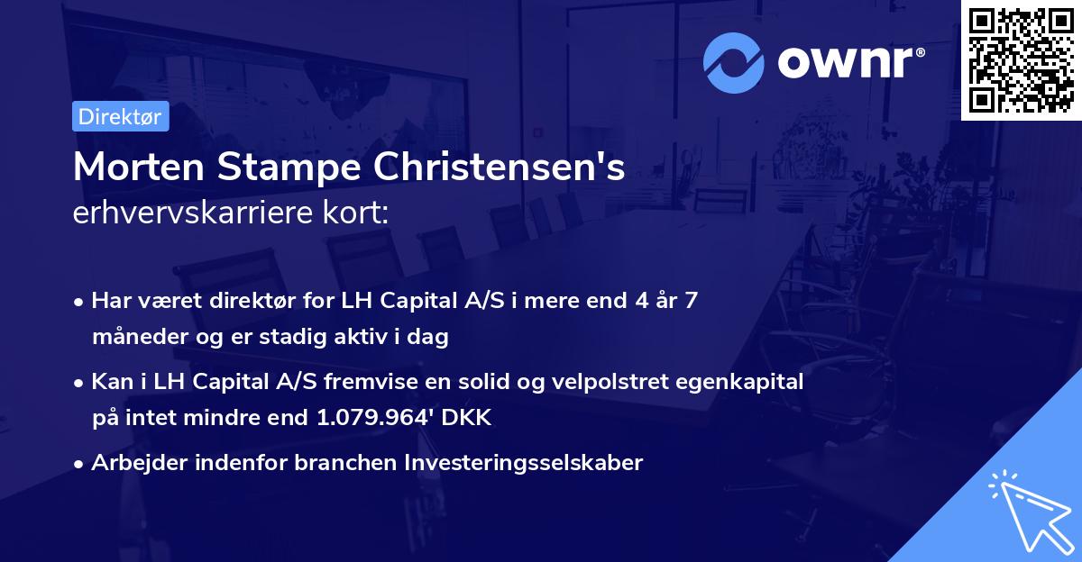 Morten Stampe Christensen's erhvervskarriere kort