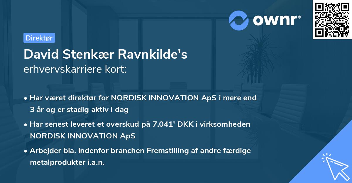 David Stenkær Ravnkilde's erhvervskarriere kort