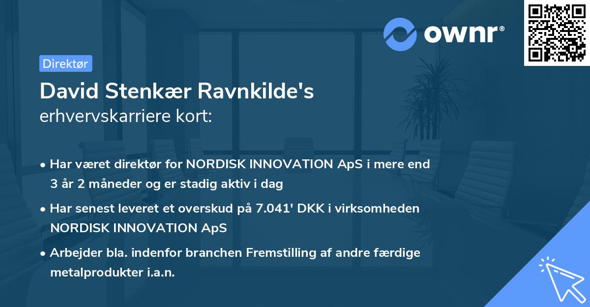 David Stenkær Ravnkilde's erhvervskarriere kort