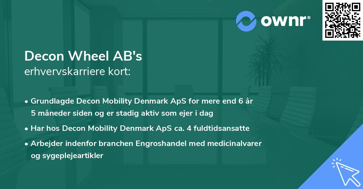 Decon Wheel AB's erhvervskarriere kort