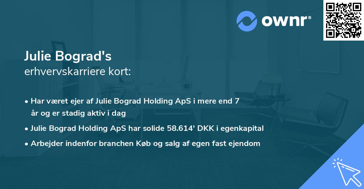 Julie Bograd's erhvervskarriere kort