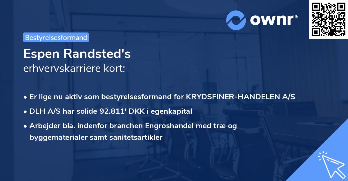 Espen Randsted's erhvervskarriere kort
