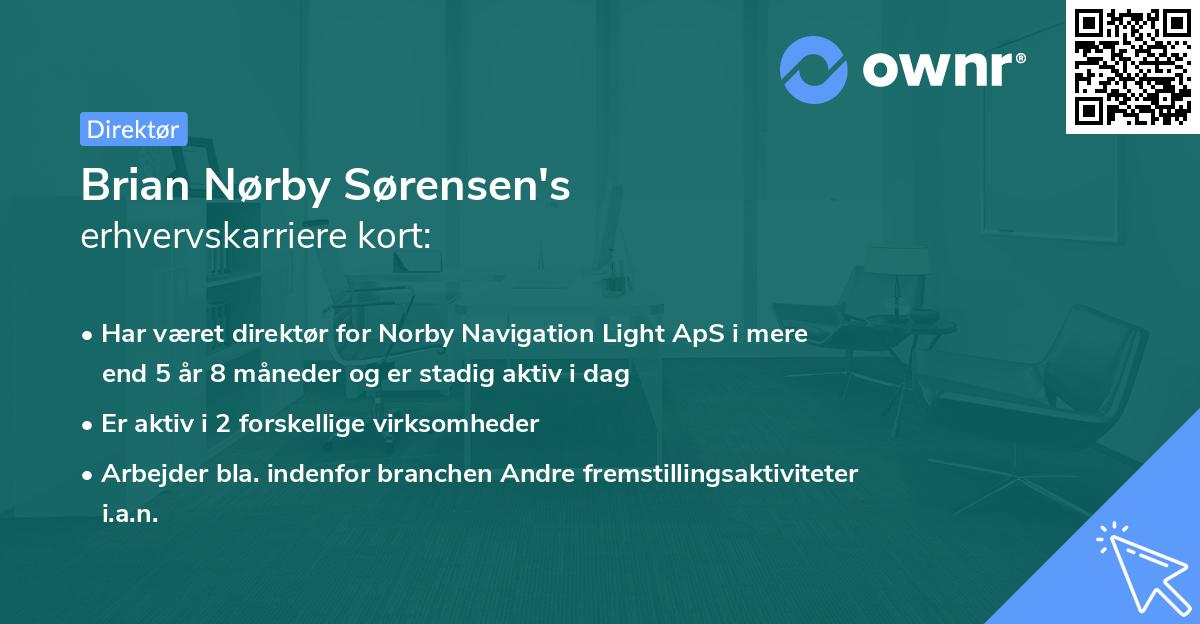Brian Nørby Sørensen's erhvervskarriere kort