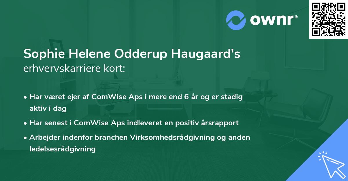 Sophie Helene Odderup Haugaard's erhvervskarriere kort