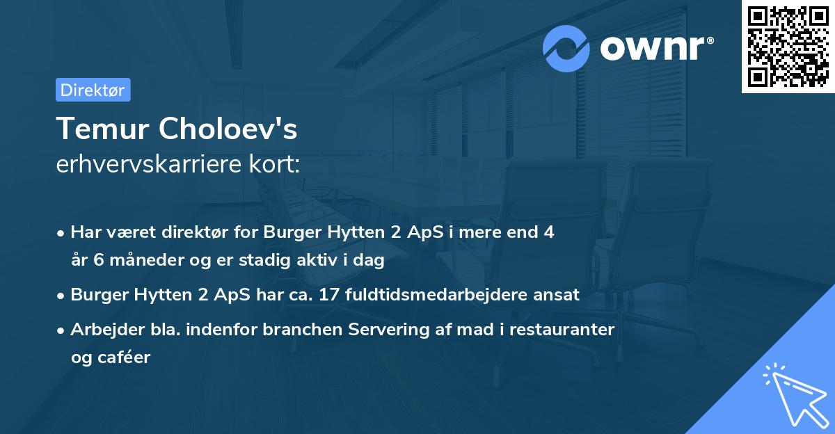 Temur Choloev's erhvervskarriere kort