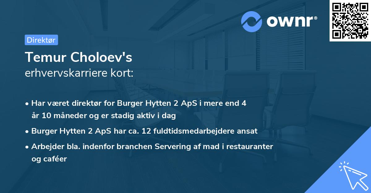 Temur Choloev's erhvervskarriere kort