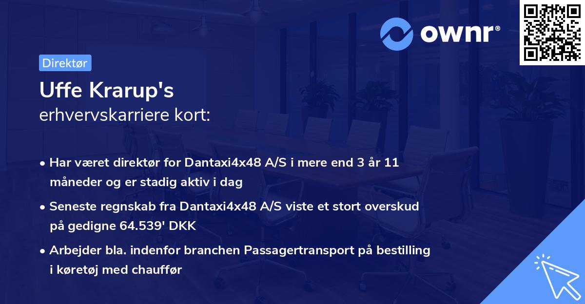 Uffe Krarup's erhvervskarriere kort