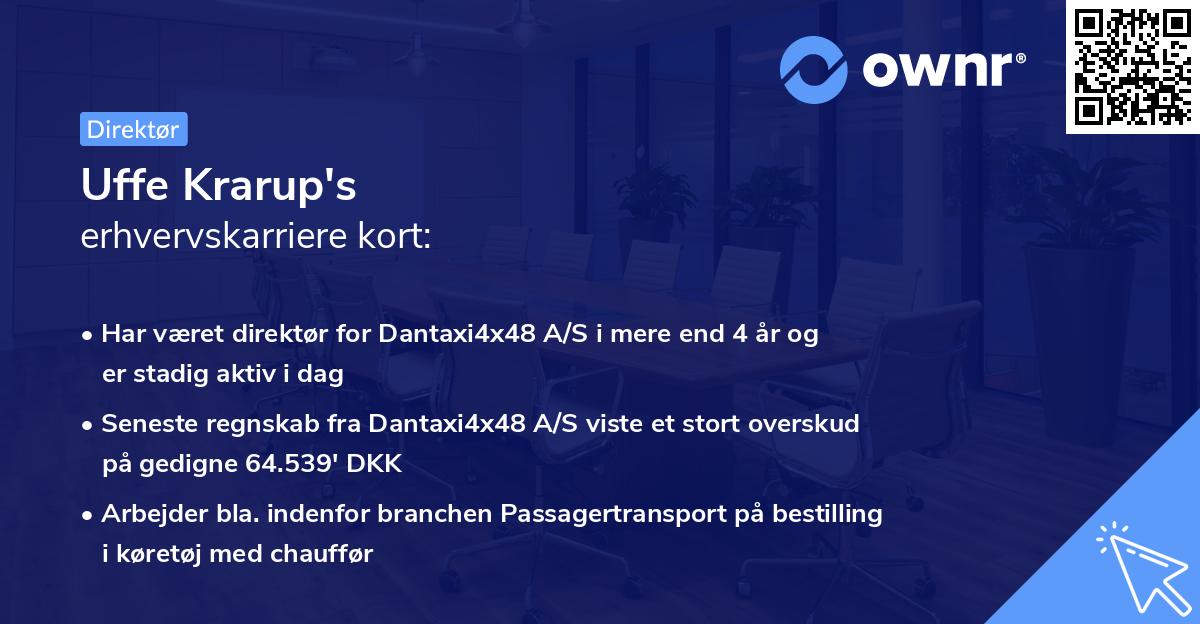 Uffe Krarup's erhvervskarriere kort
