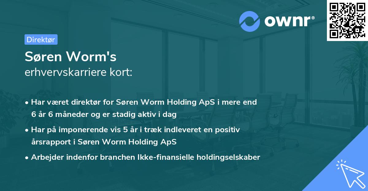 Søren Worm's erhvervskarriere kort