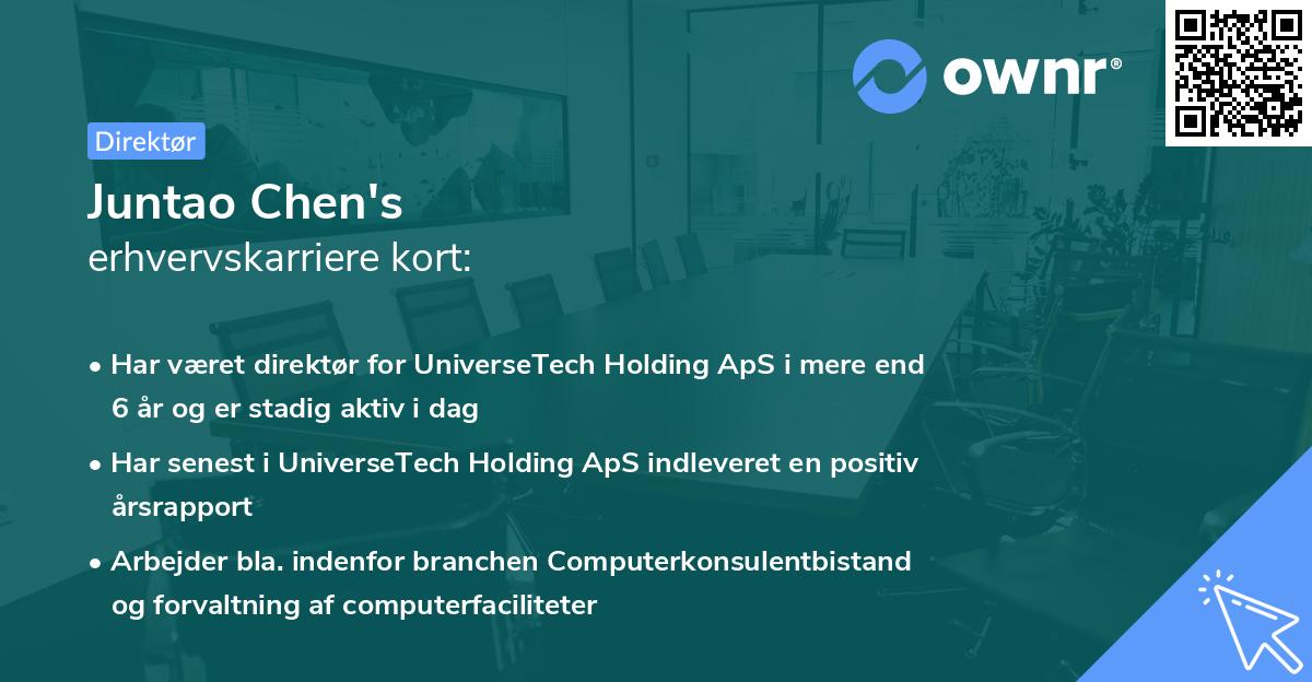 Juntao Chen's erhvervskarriere kort