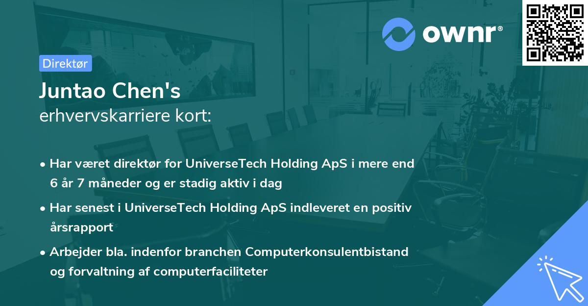 Juntao Chen's erhvervskarriere kort