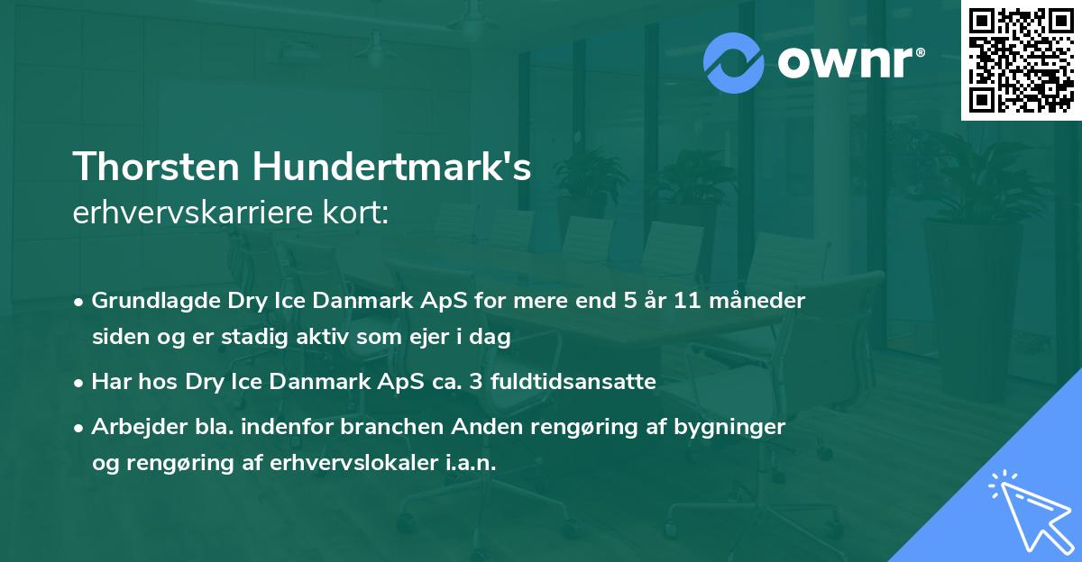 Thorsten Hundertmark's erhvervskarriere kort