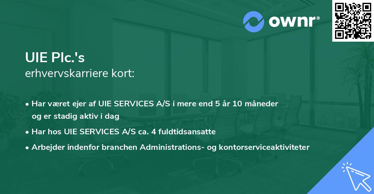UIE Plc.'s erhvervskarriere kort
