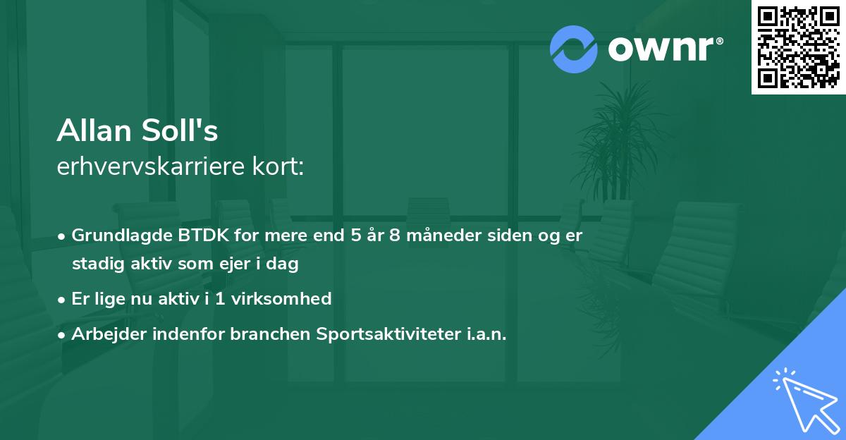 Allan Soll's erhvervskarriere kort