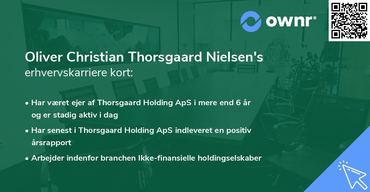 Oliver Christian Thorsgaard Nielsen's erhvervskarriere kort