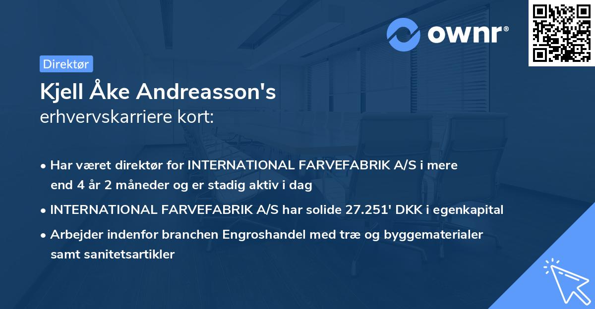 Kjell Åke Andreasson's erhvervskarriere kort