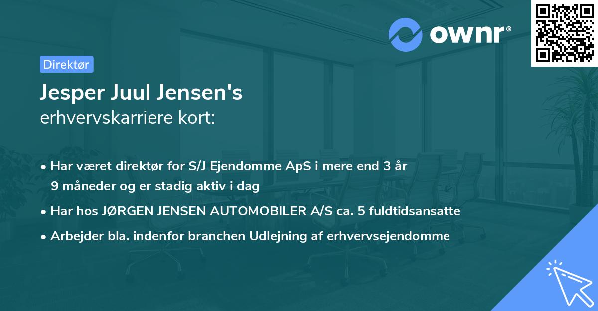 Jesper Juul Jensen's erhvervskarriere kort