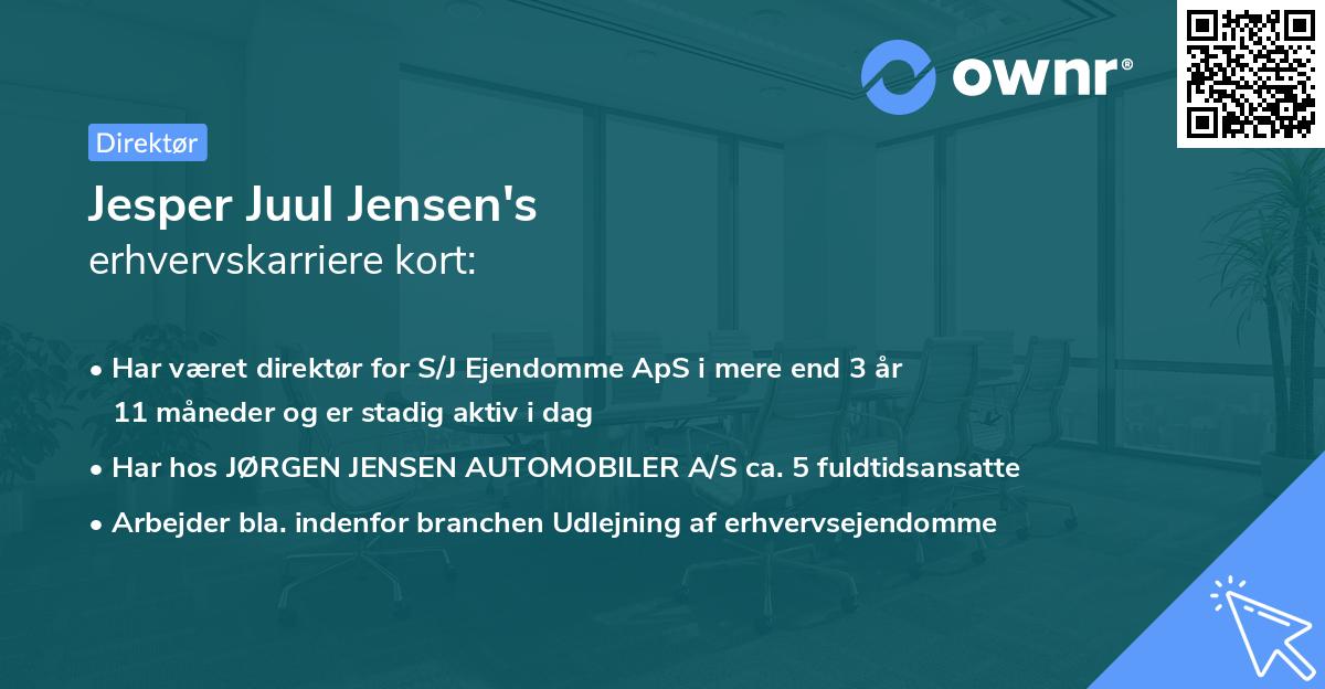 Jesper Juul Jensen's erhvervskarriere kort