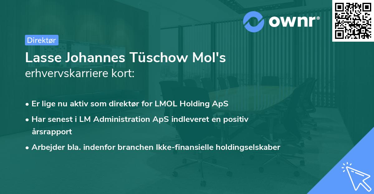 Lasse Johannes Tüschow Mol's erhvervskarriere kort