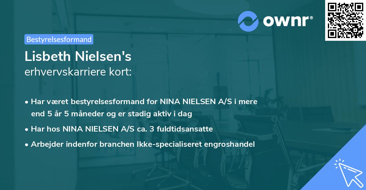 Lisbeth Nielsen's erhvervskarriere kort