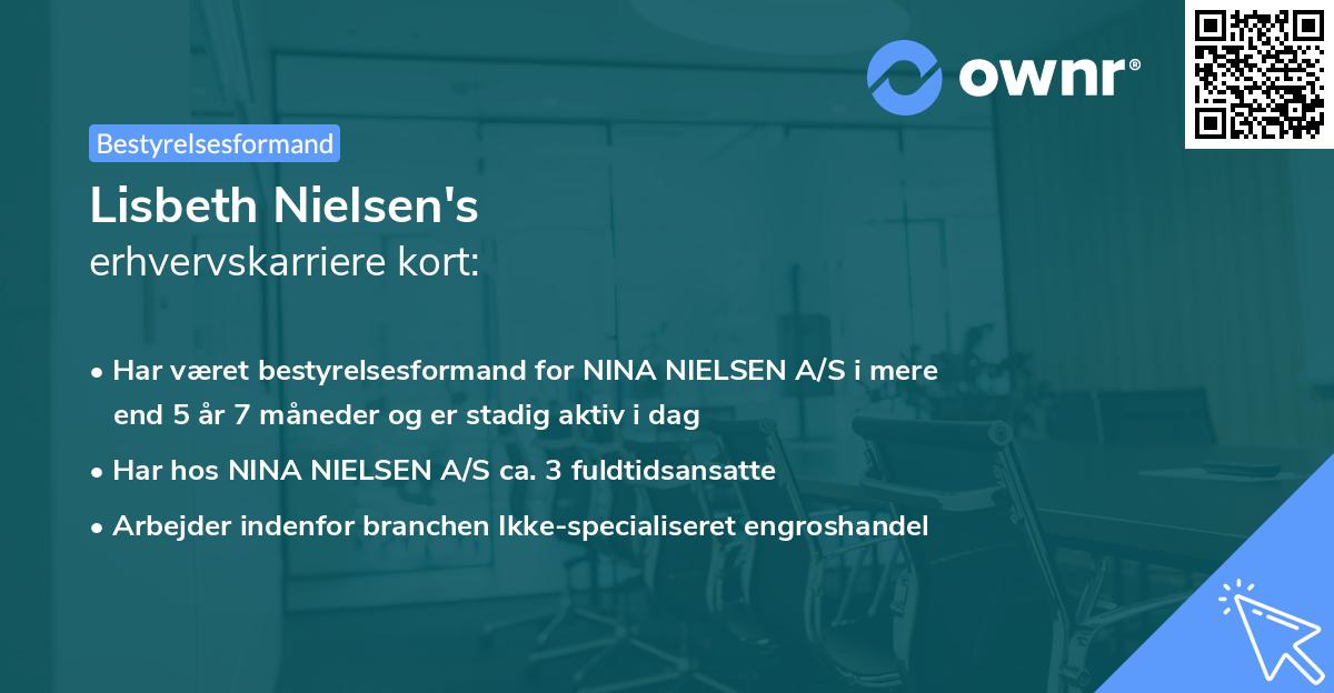 Lisbeth Nielsen's erhvervskarriere kort