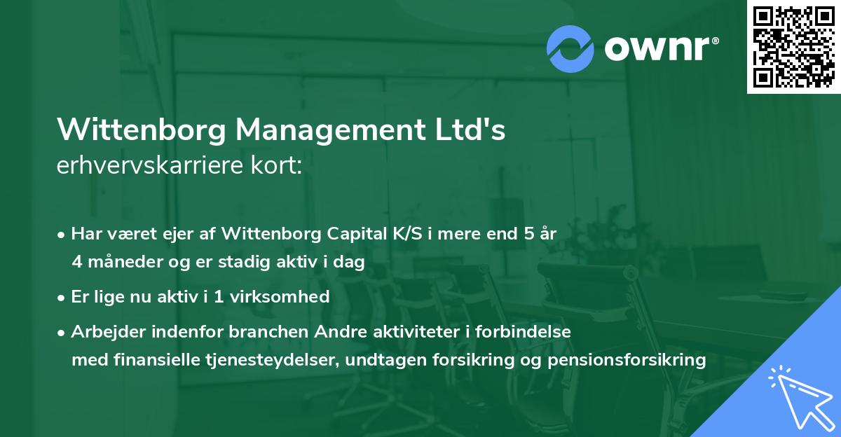 Wittenborg Management Ltd's erhvervskarriere kort