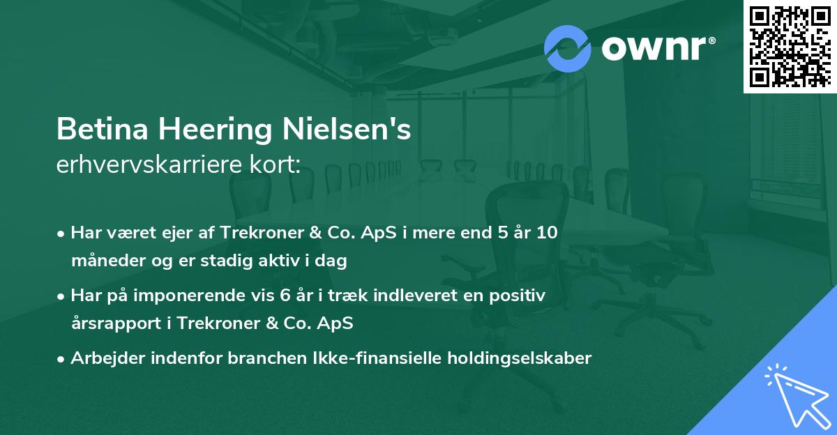 Betina Heering Nielsen's erhvervskarriere kort