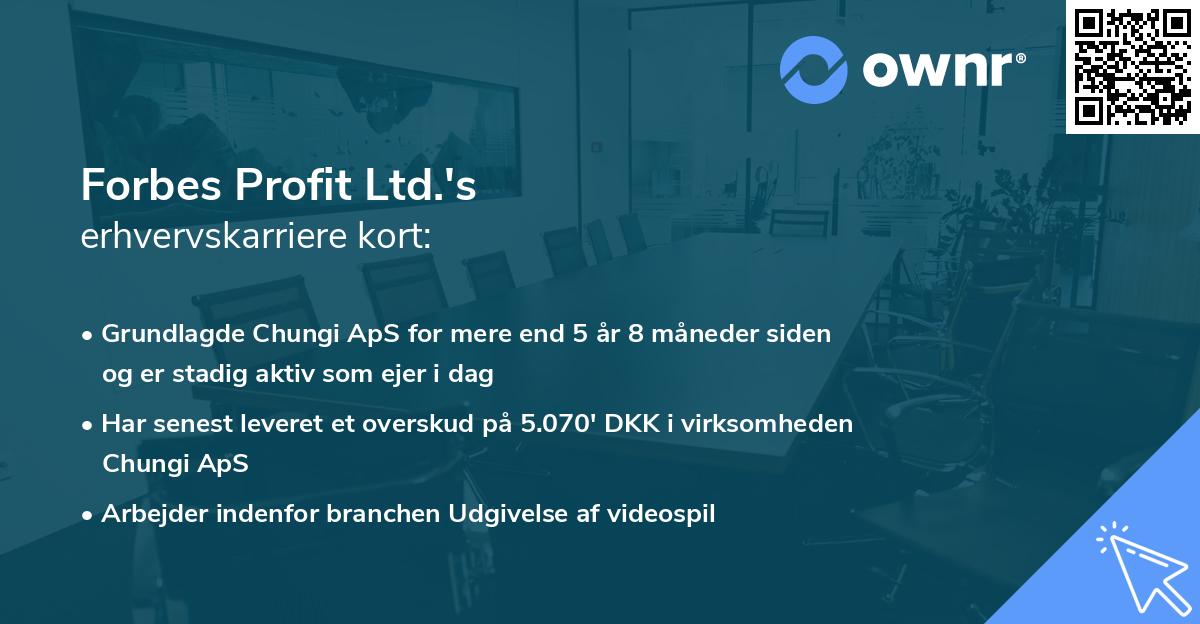 Forbes Profit Ltd.'s erhvervskarriere kort