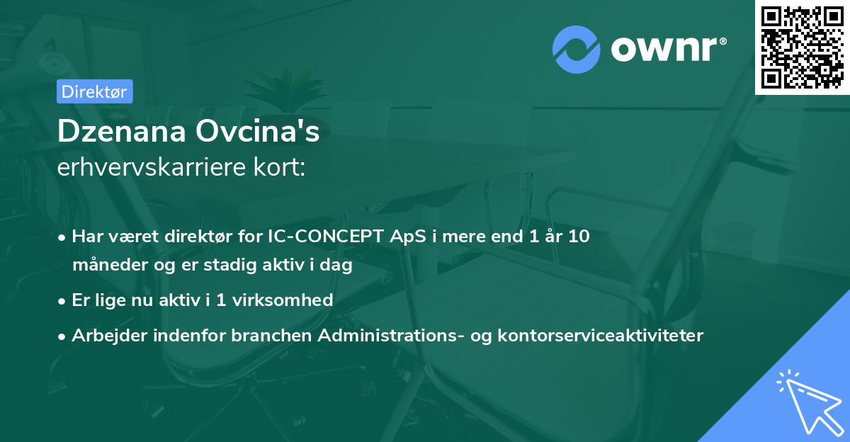 Dzenana Ovcina's erhvervskarriere kort