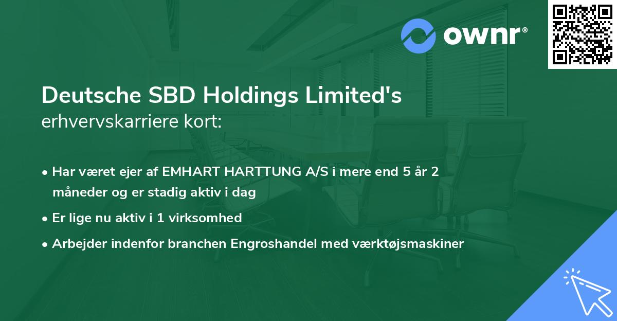 Deutsche SBD Holdings Limited's erhvervskarriere kort
