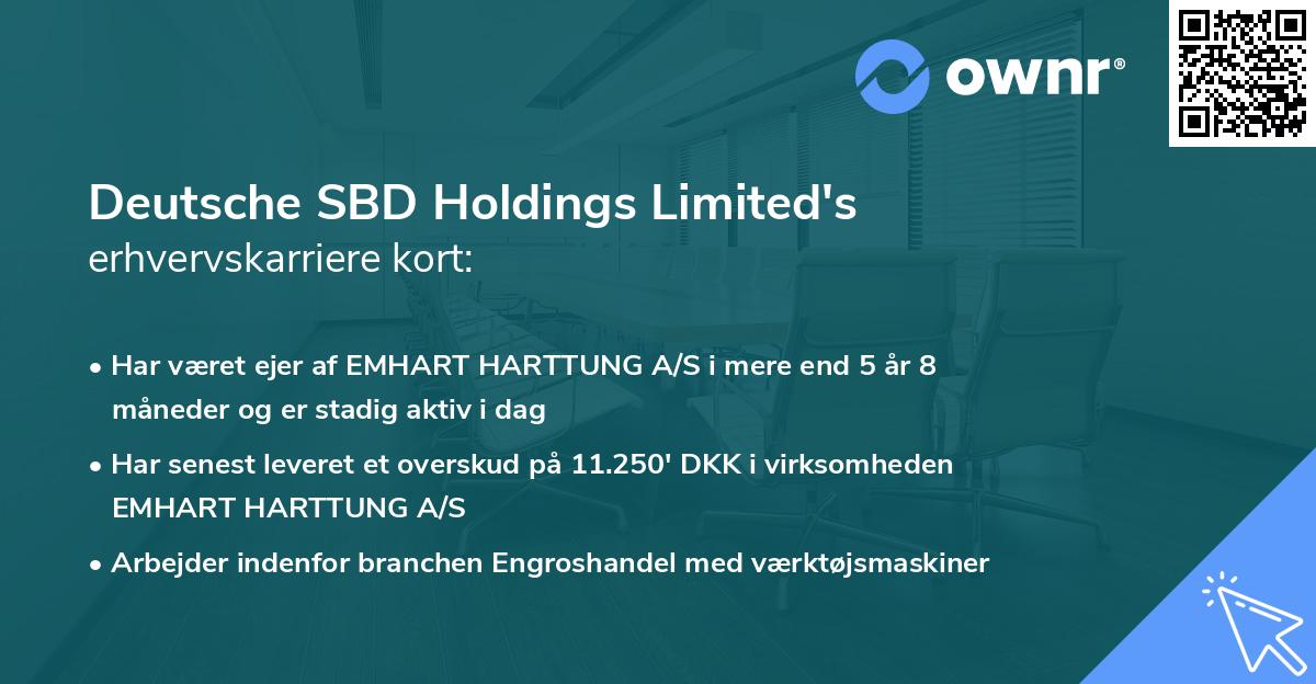 Deutsche SBD Holdings Limited's erhvervskarriere kort
