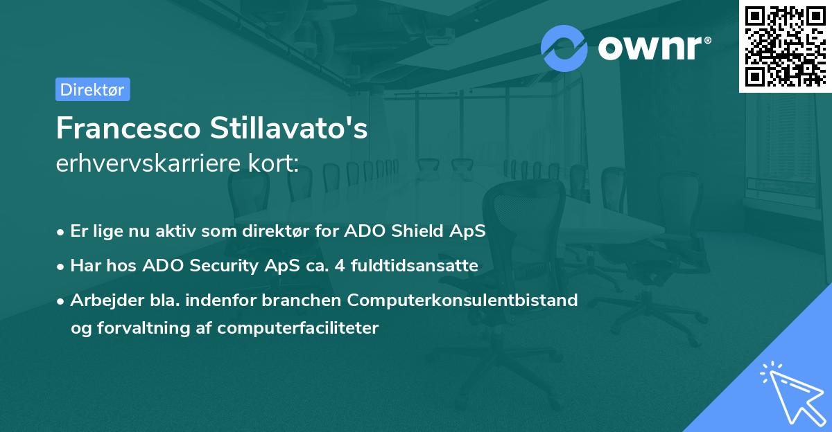 Francesco Stillavato's erhvervskarriere kort