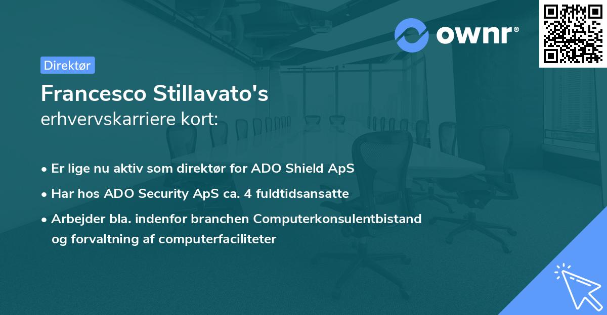 Francesco Stillavato's erhvervskarriere kort