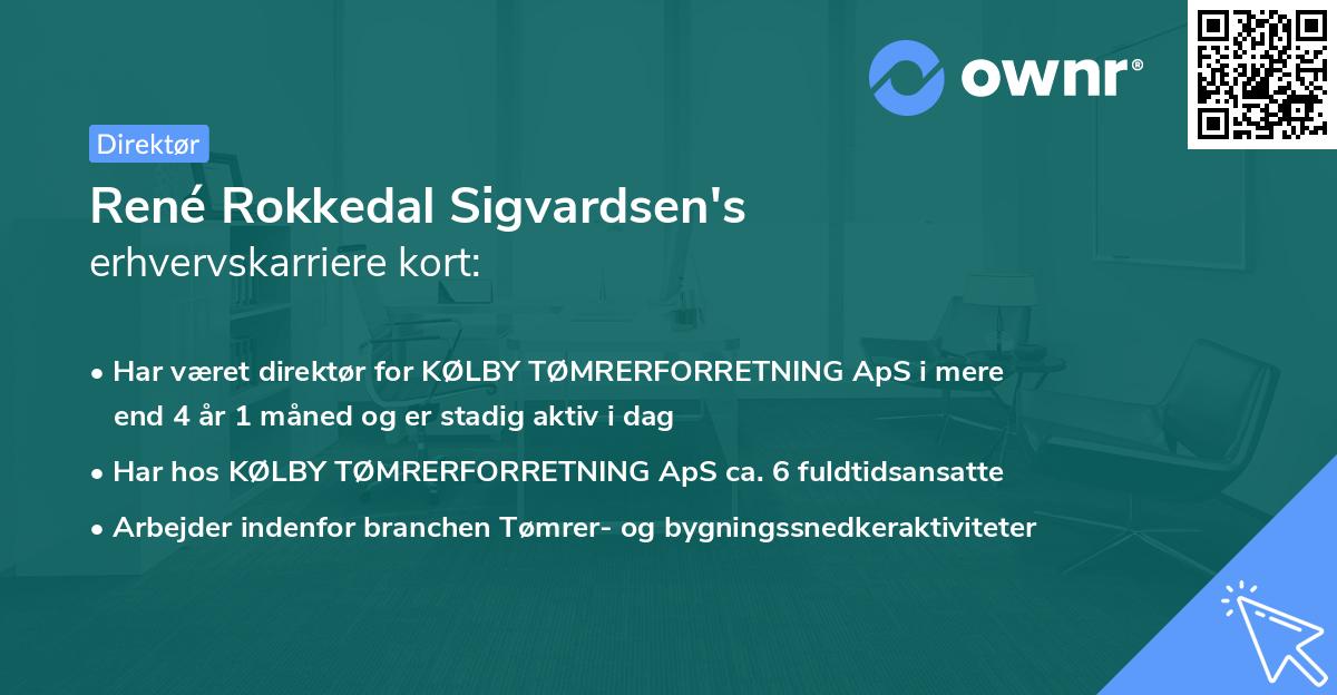 René Rokkedal Sigvardsen's erhvervskarriere kort