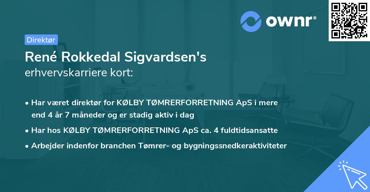 René Rokkedal Sigvardsen's erhvervskarriere kort