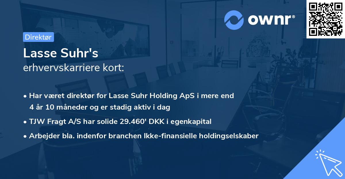 Lasse Suhr's erhvervskarriere kort