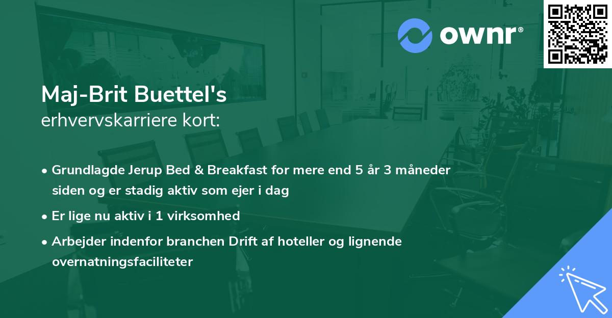 Maj-Brit Buettel's erhvervskarriere kort
