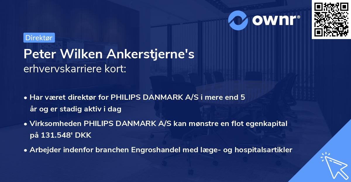 Peter Wilken Ankerstjerne's erhvervskarriere kort