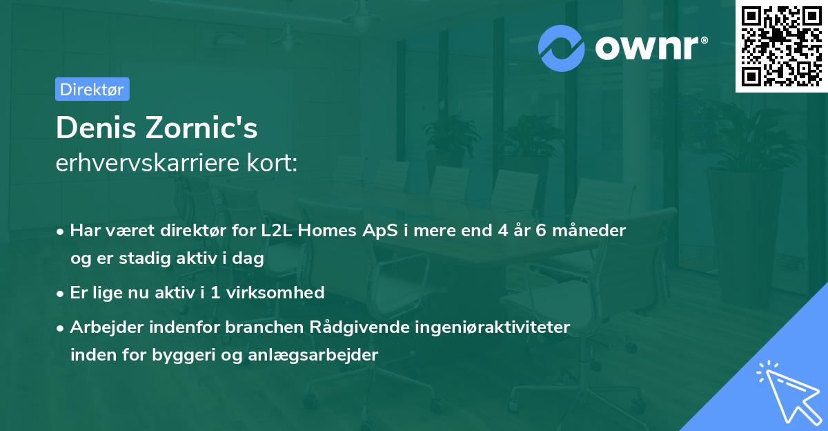 Denis Zornic's erhvervskarriere kort