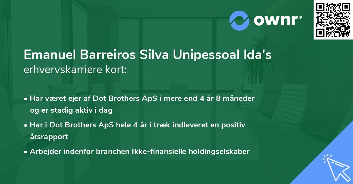 Emanuel Barreiros Silva Unipessoal lda's erhvervskarriere kort