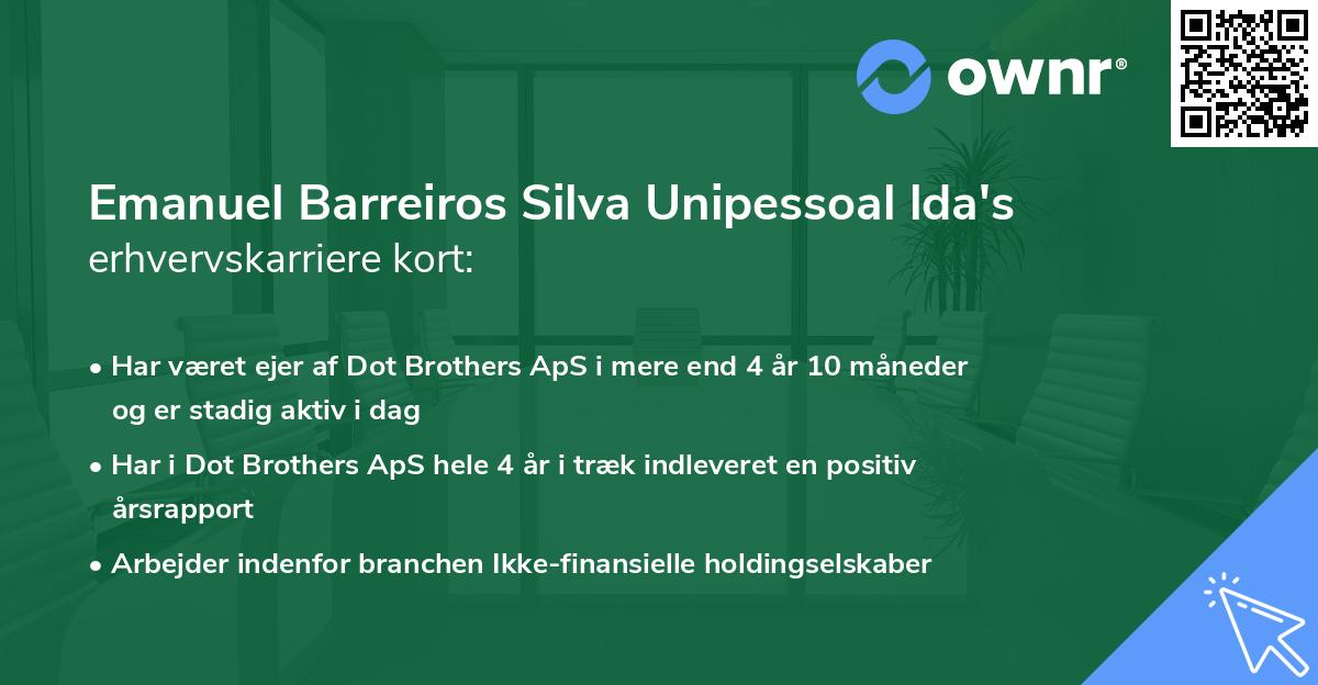 Emanuel Barreiros Silva Unipessoal lda's erhvervskarriere kort