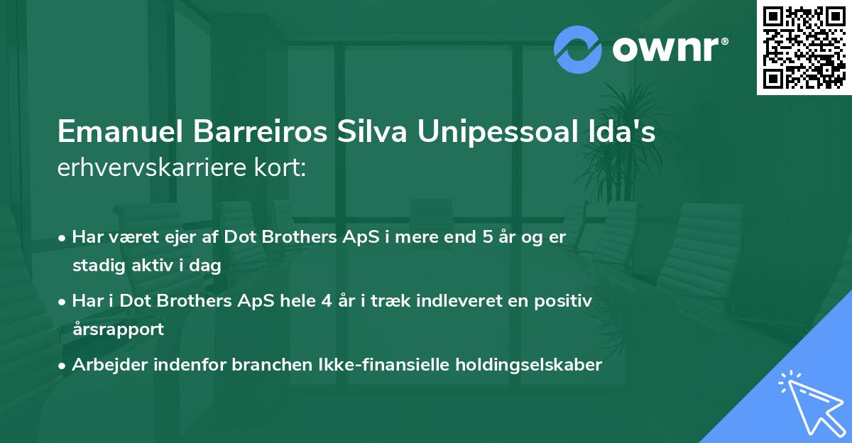 Emanuel Barreiros Silva Unipessoal lda's erhvervskarriere kort