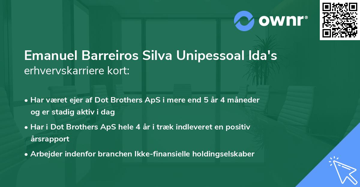 Emanuel Barreiros Silva Unipessoal lda's erhvervskarriere kort