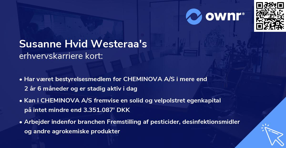 Susanne Hvid Westeraa's erhvervskarriere kort