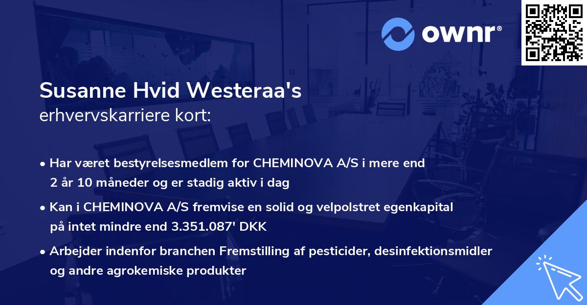 Susanne Hvid Westeraa's erhvervskarriere kort