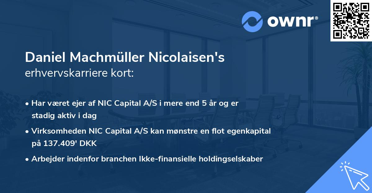 Daniel Machmüller Nicolaisen's erhvervskarriere kort