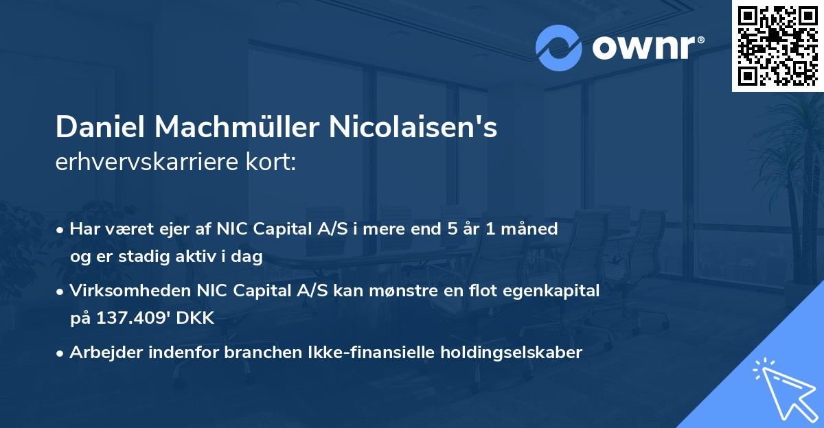 Daniel Machmüller Nicolaisen's erhvervskarriere kort